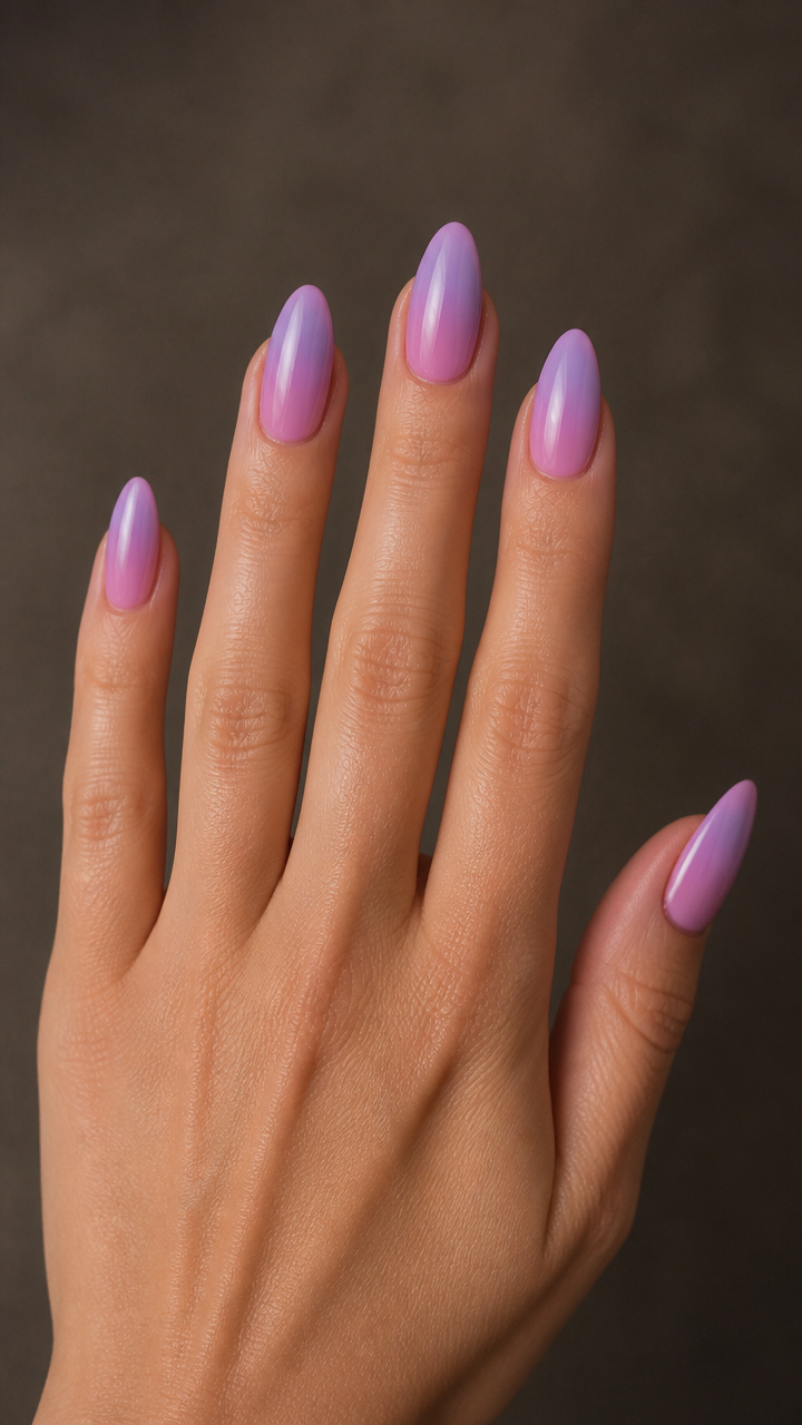 Lavender-Tinted Pink Ombre