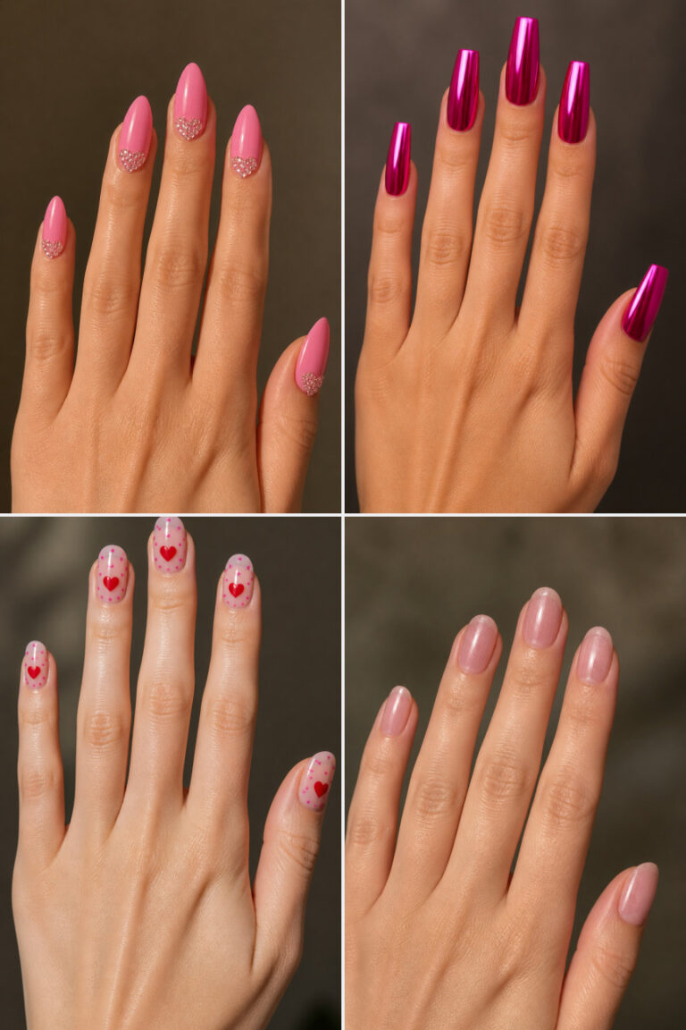 15 Pink Valentine’s Day Nail Ideas