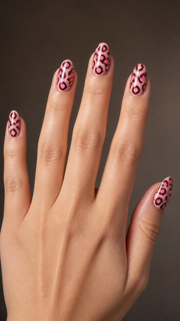 Pink Leopard Print with Gloss Finish