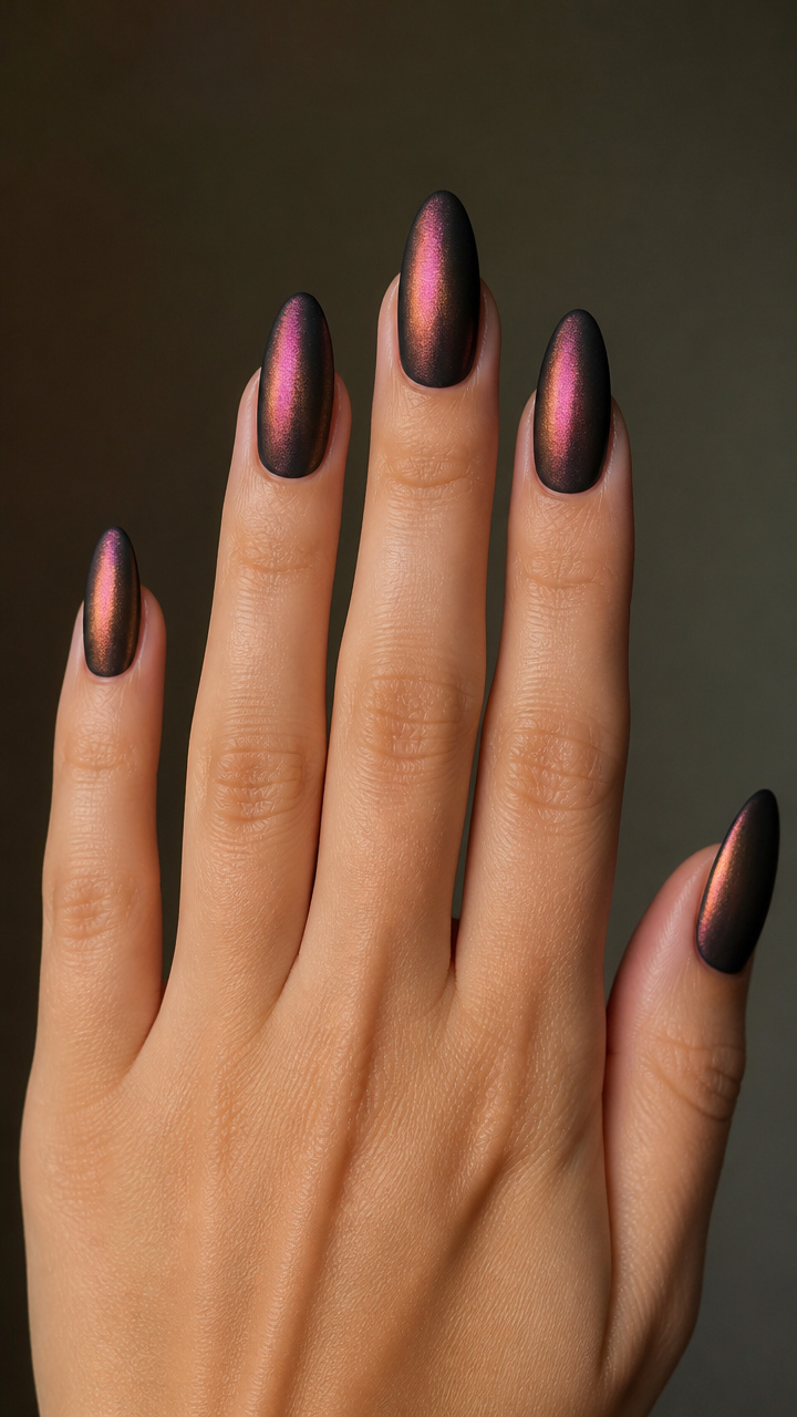 Iridescent Pink Over Black Base
