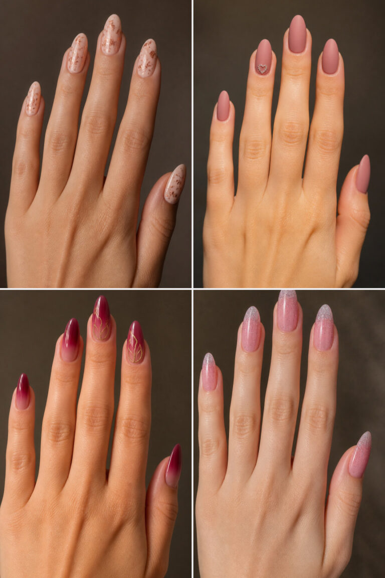 15 Pink Valentine’s Nails for Almond Nails