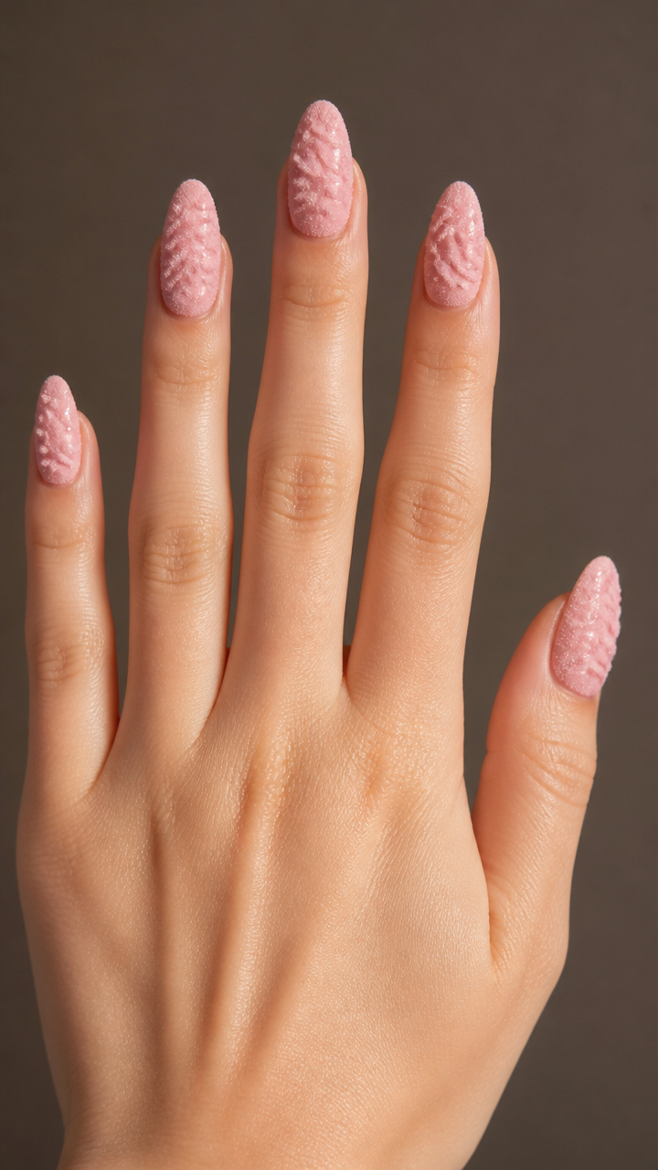 Frosted Pink with Icing-Like Texture