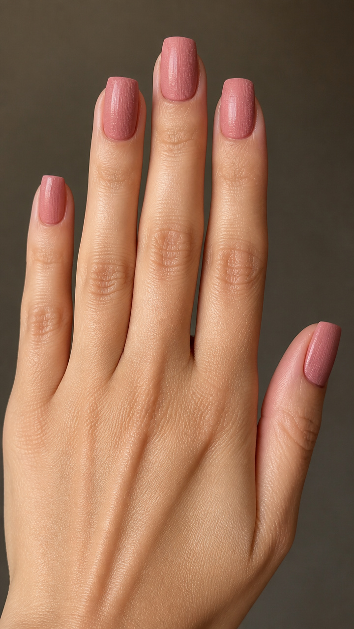 Muted Terracotta-Pink with Linen Finish