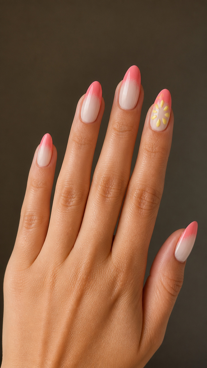 Pink Sherbet Tips with Citrus Zest Accents