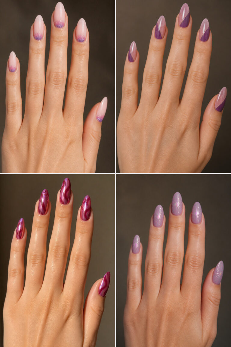 15 Purple and Pink Valentine’s Nails