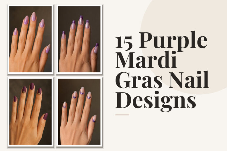 15 Purple Mardi Gras Nail Designs