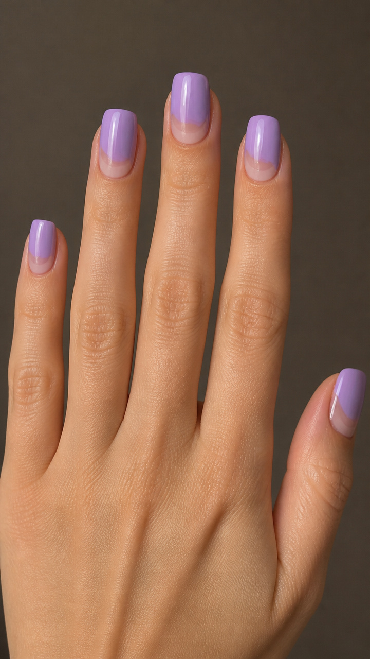 Lavender Haze Moon Manicure