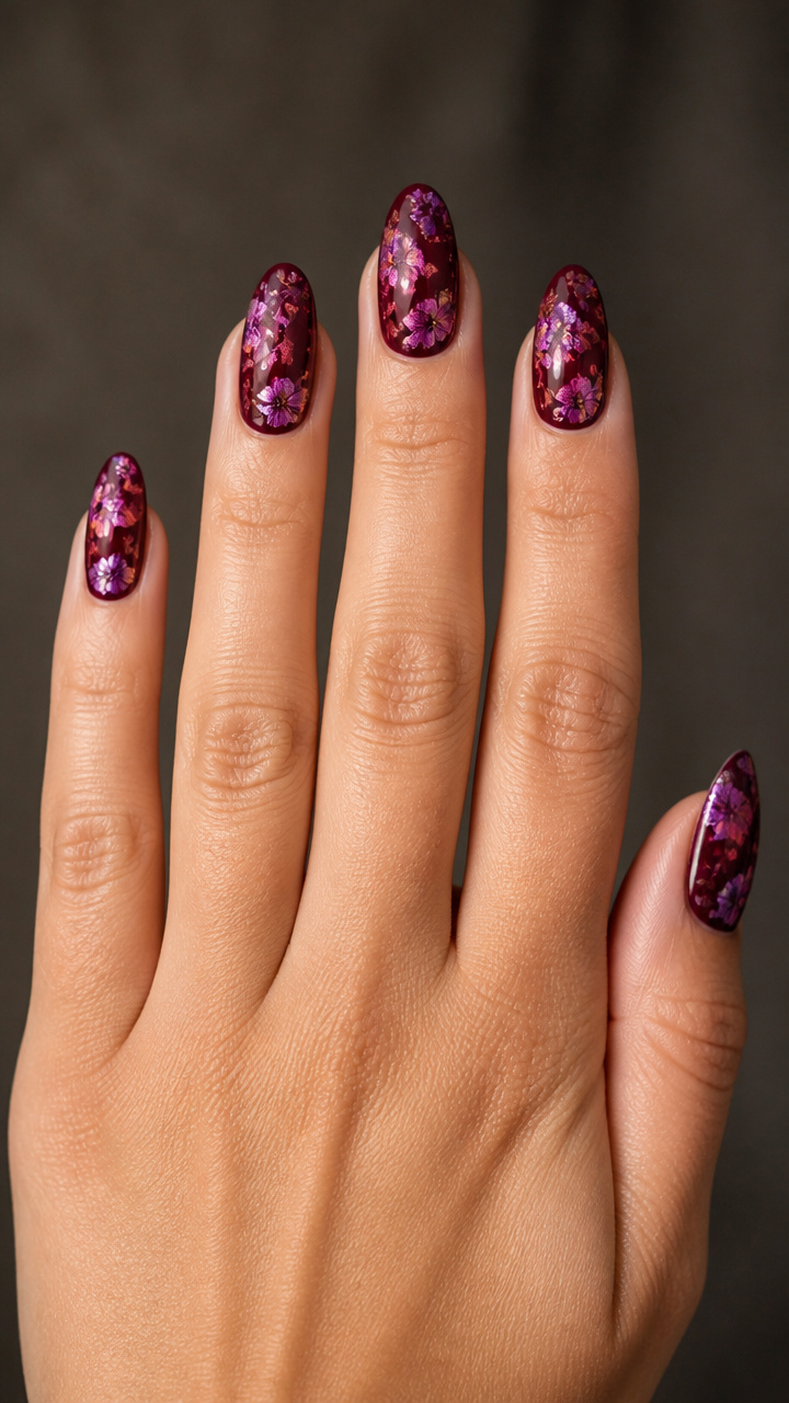 Mulberry Press-Ons with Floral Foil Inlays