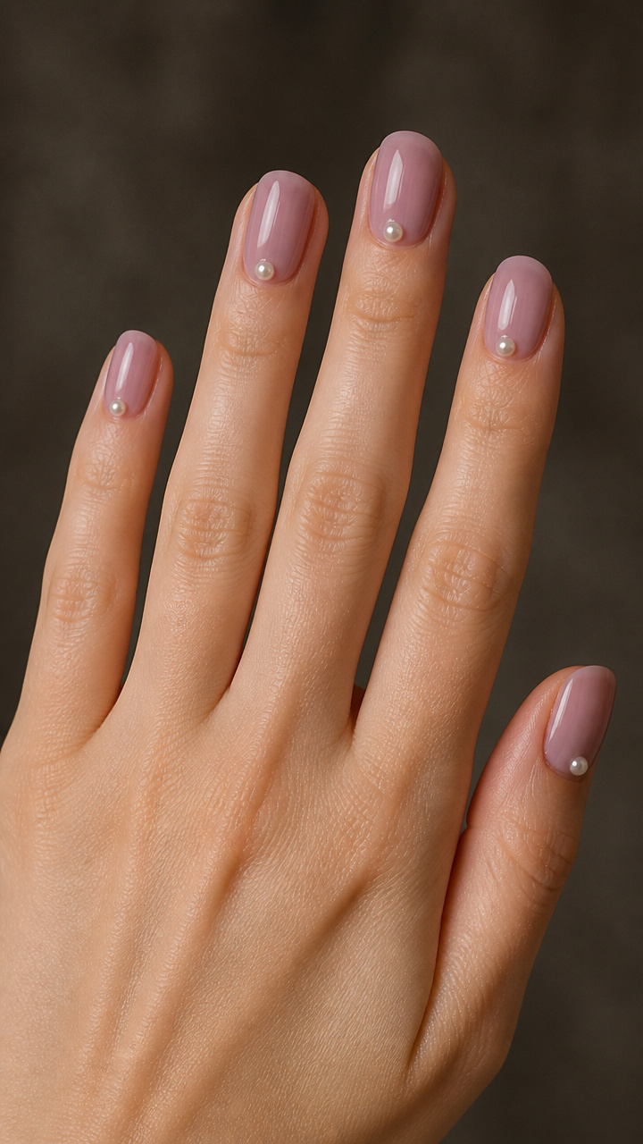 Mauve Sheer with Pearl Inlays
