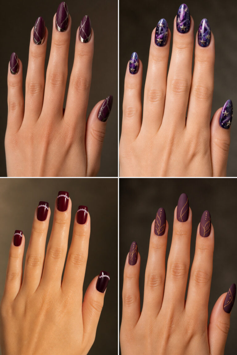 15 Purple Winter Nail Designs