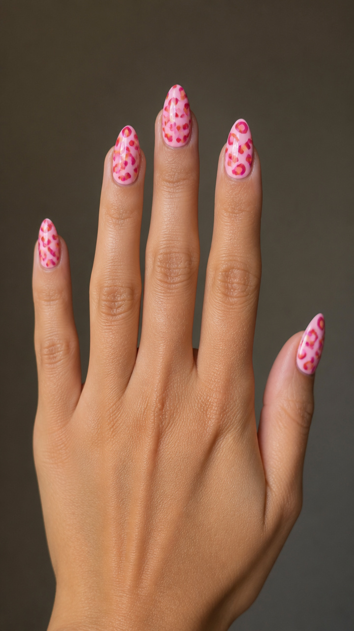 Pink Leopard Print with Glossy Finish