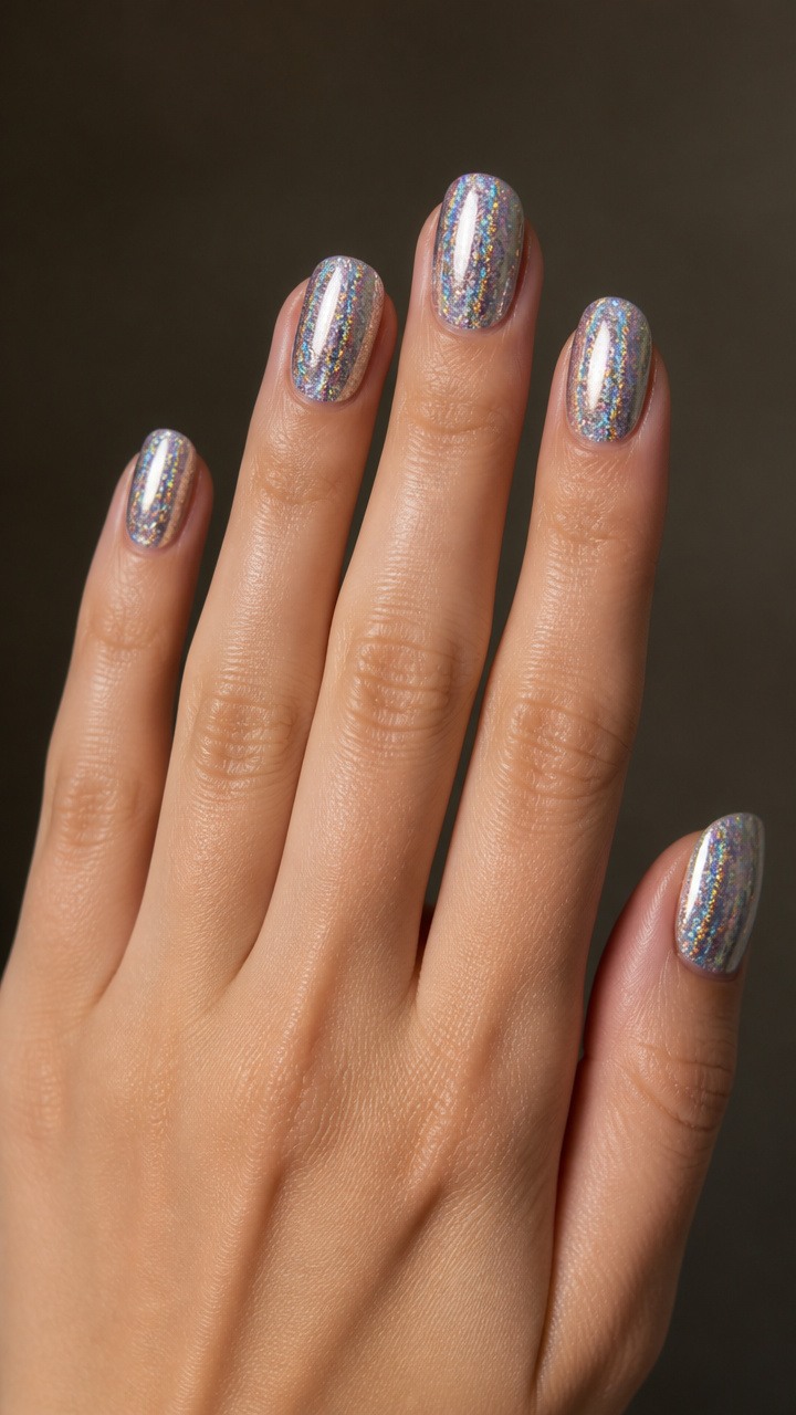 Silver Chrome with Holographic Flecks