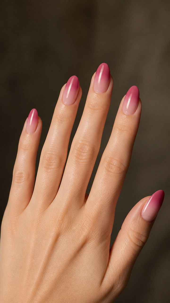 Ombré Rose Quartz to Deep Raspberry