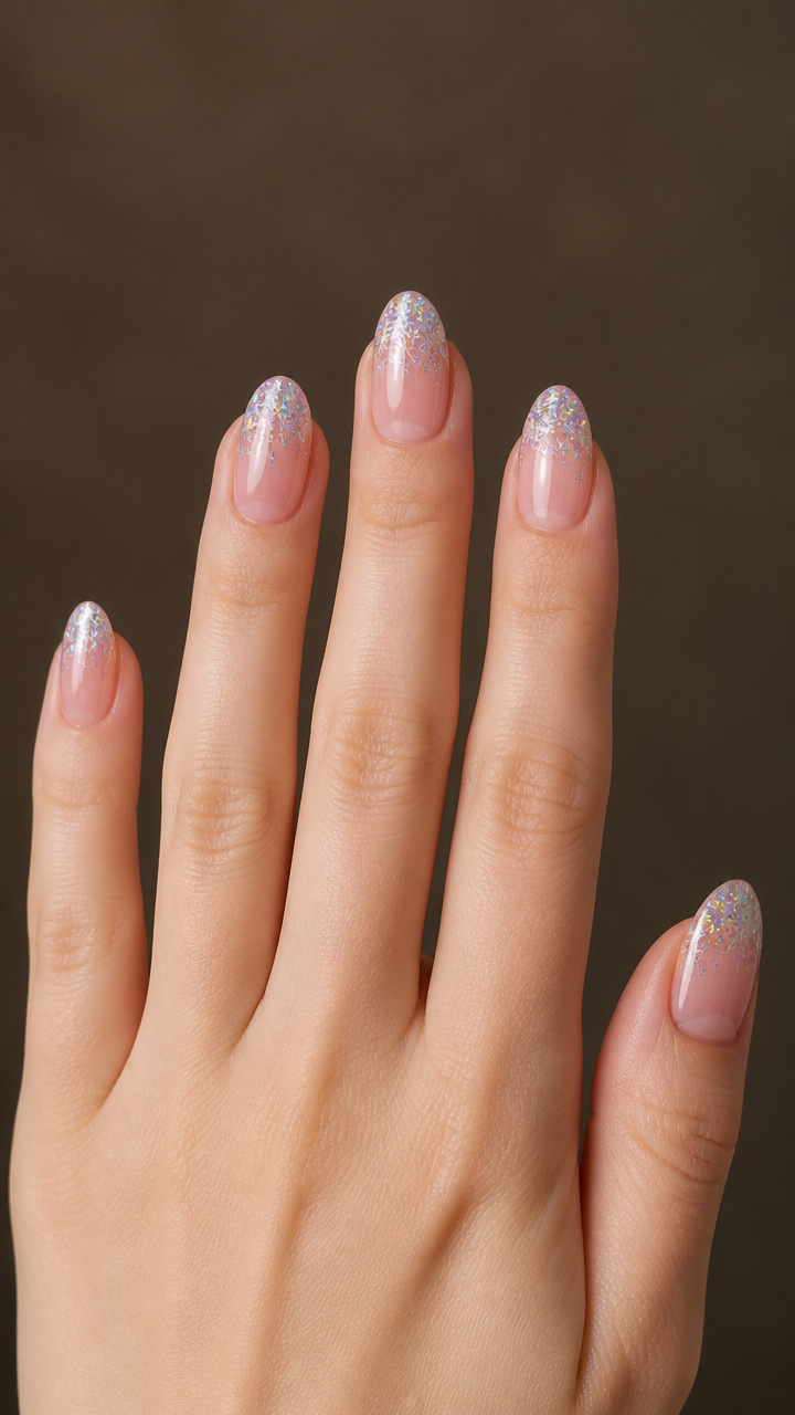 Frosted Rose Quartz with Holographic Snowcaps