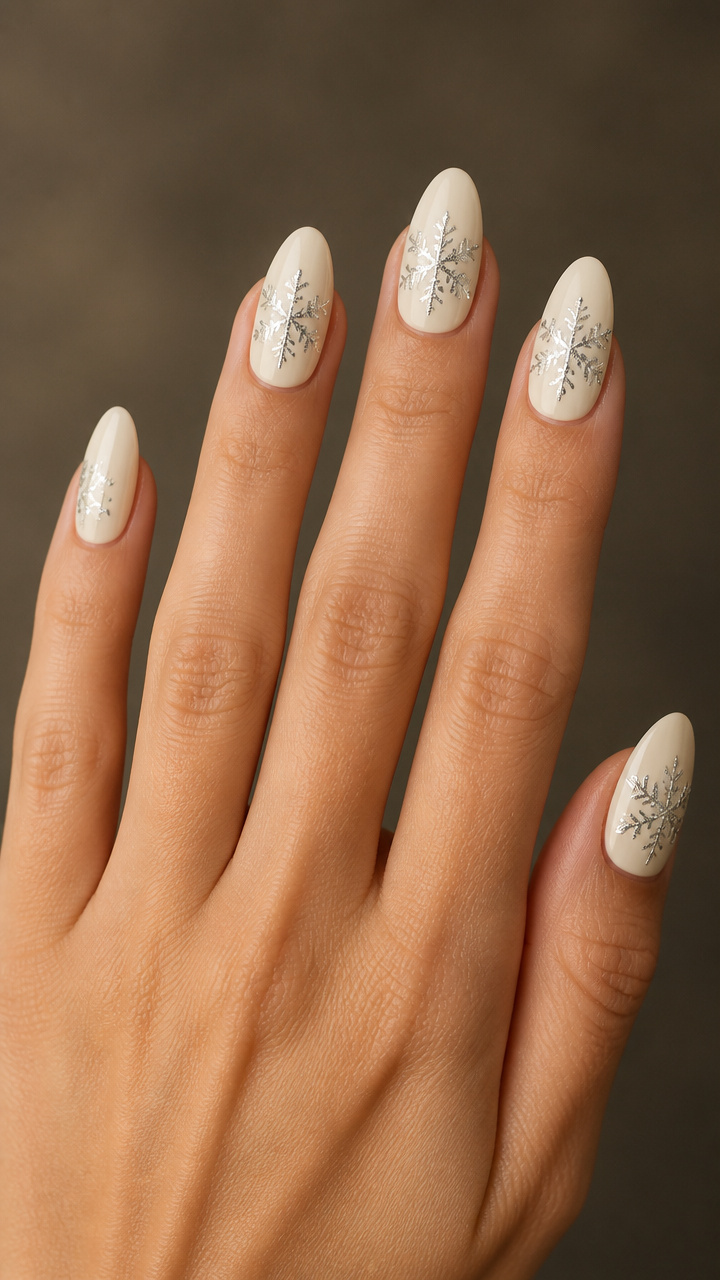 Silver Foil Accents on Creamy Vanilla Base