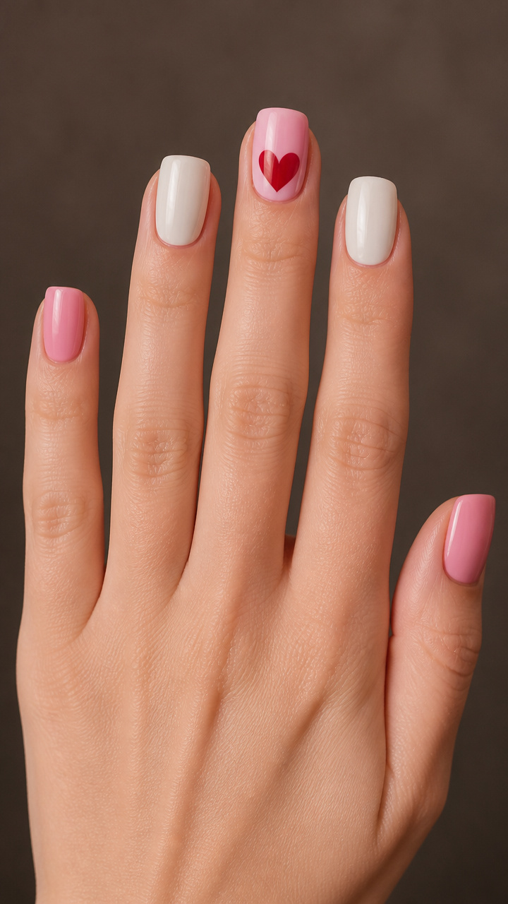 Two-Tone Love Heart Accent
