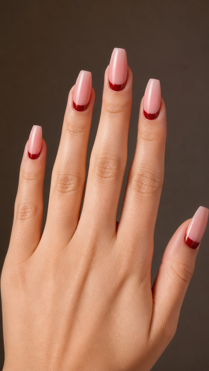 Half-Moon Design with Crimson Tips
