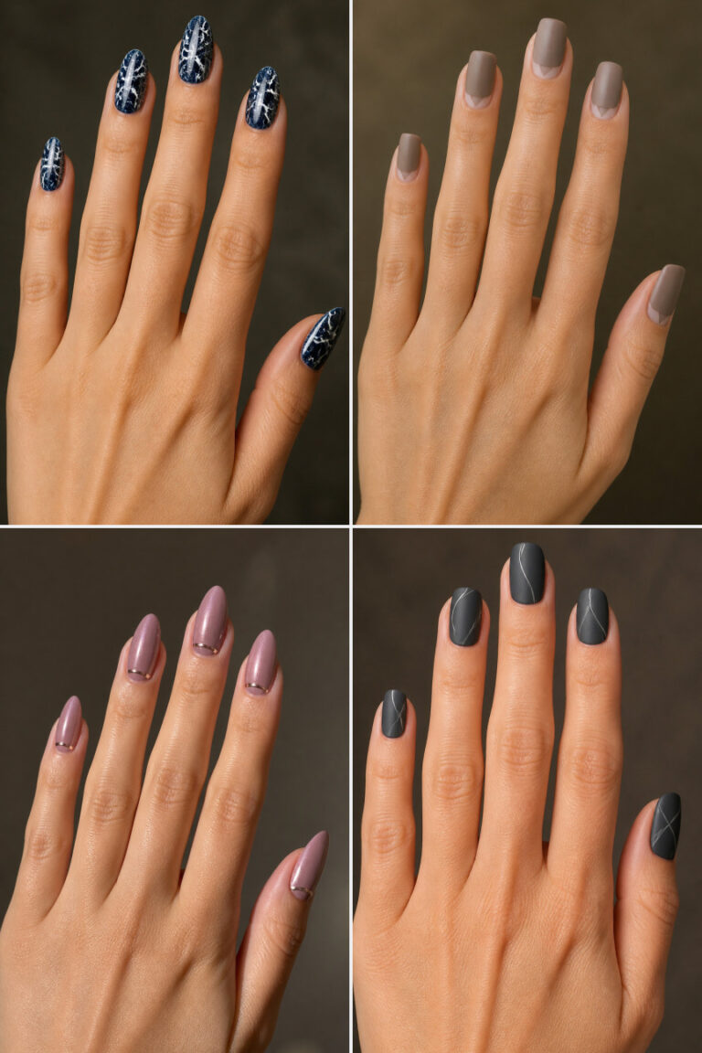15 Simple Winter Gel Nail Designs