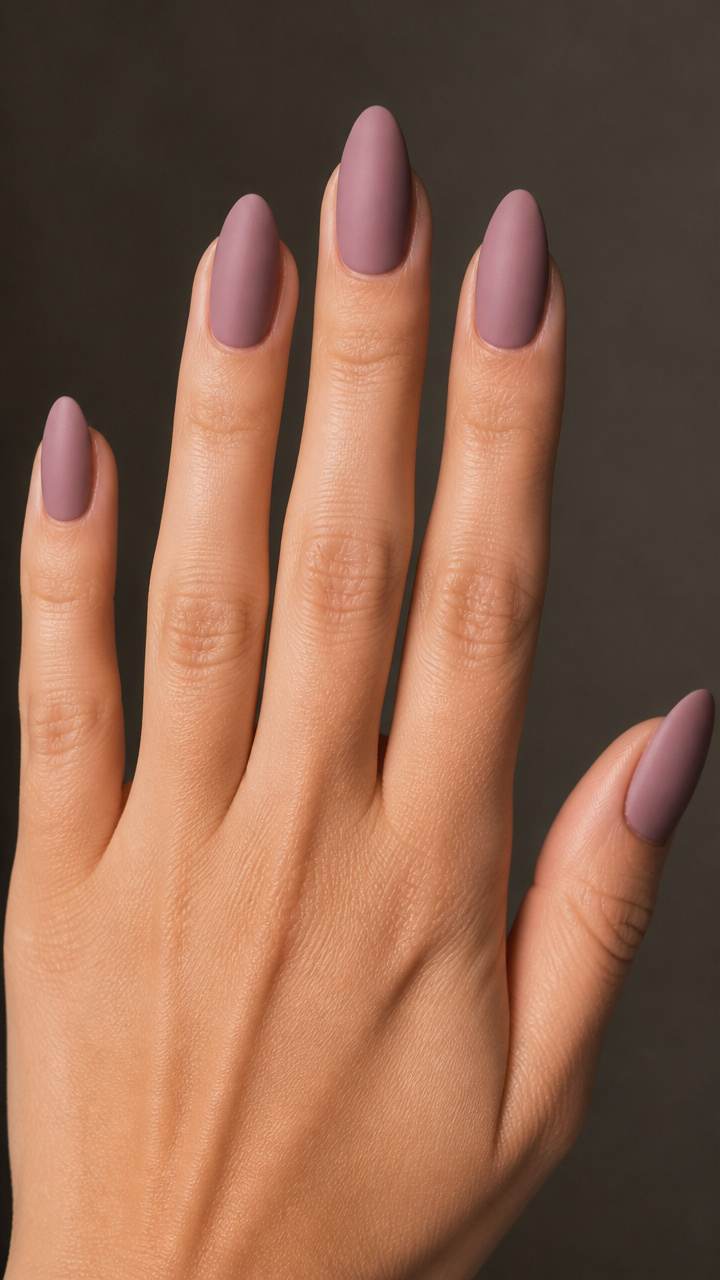 Frosted Mauve with Matte Top Coat