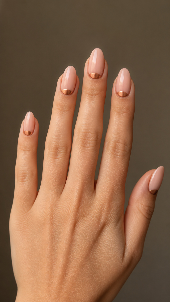 Rose Gold Half-Moon Accents