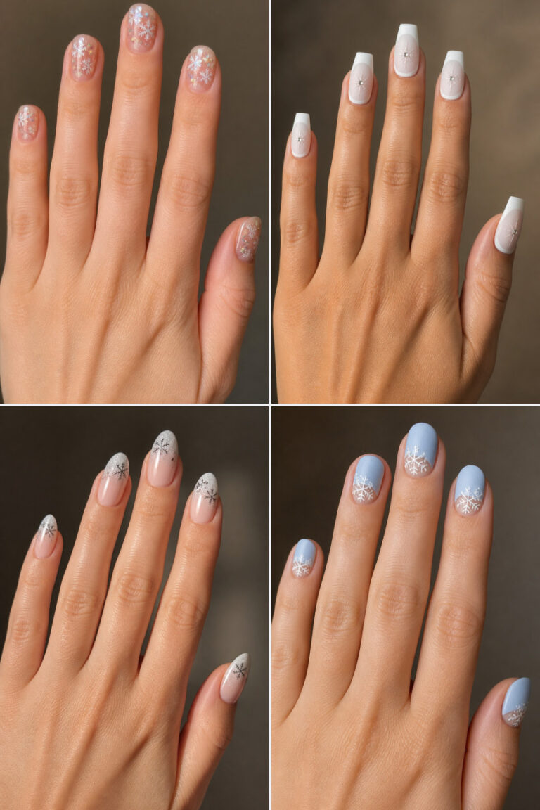 15 Snowflake Nails for Short Nails