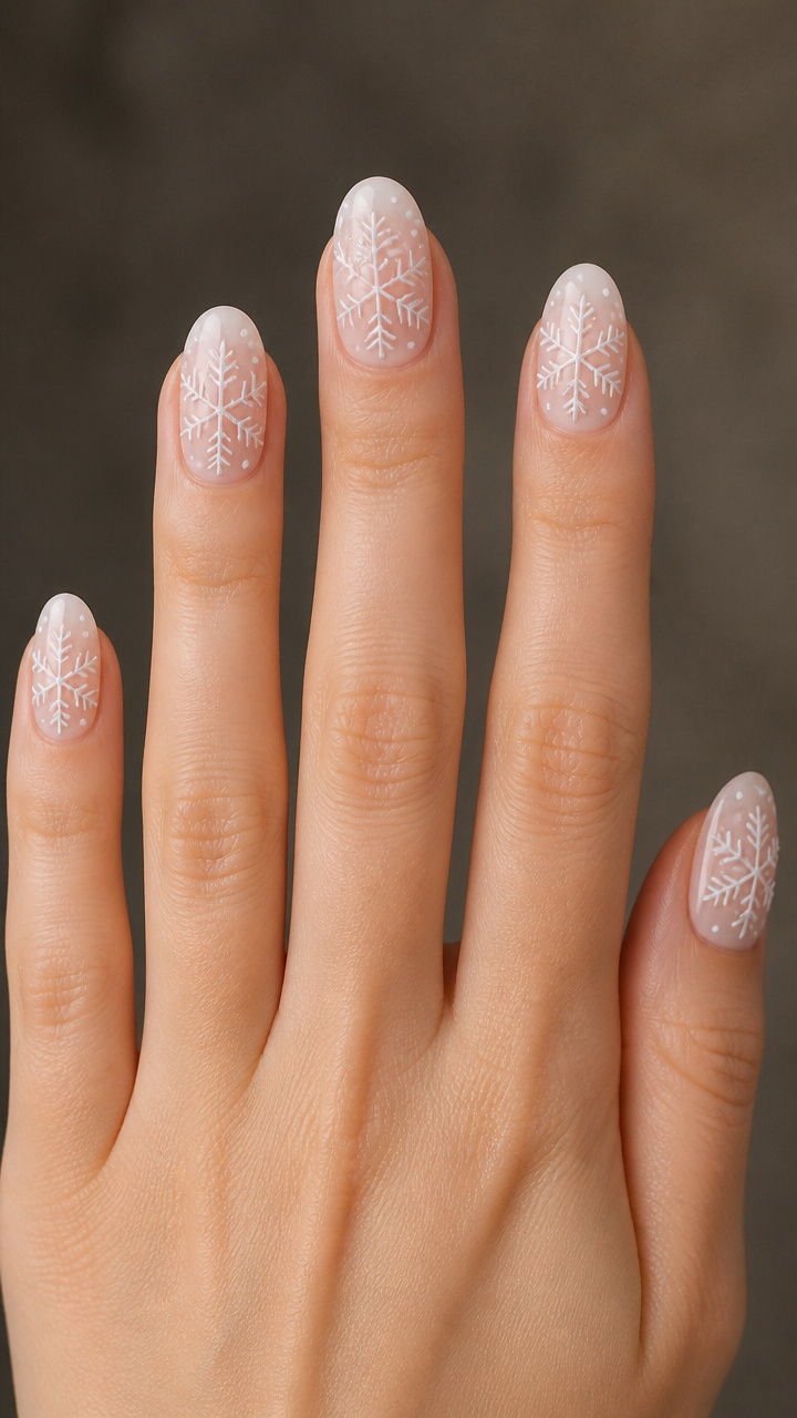 Frosted Clear Coat with Raised Snowflake Texture