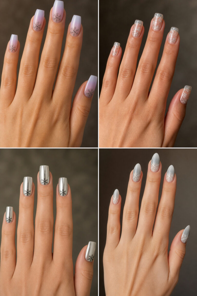 15 Snowflake Nails for Square Nails