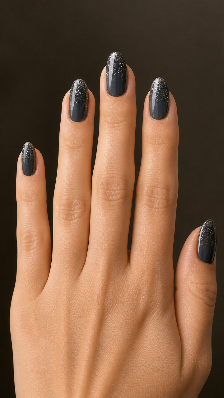 Charcoal Gray with Subtle Glitter Gradient