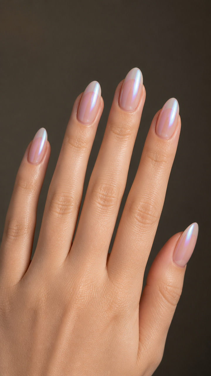 Aurora Borealis Chrome on Nude Base