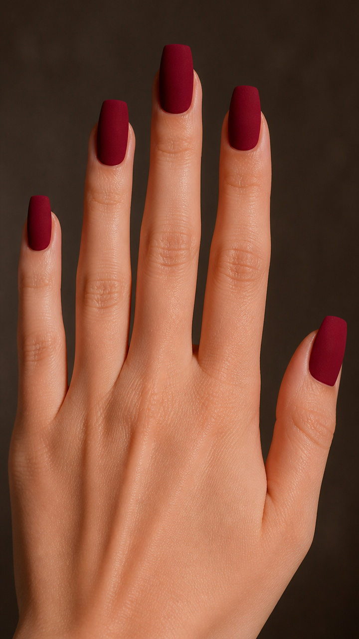 Red Velvet Effect with Matte Top Coat