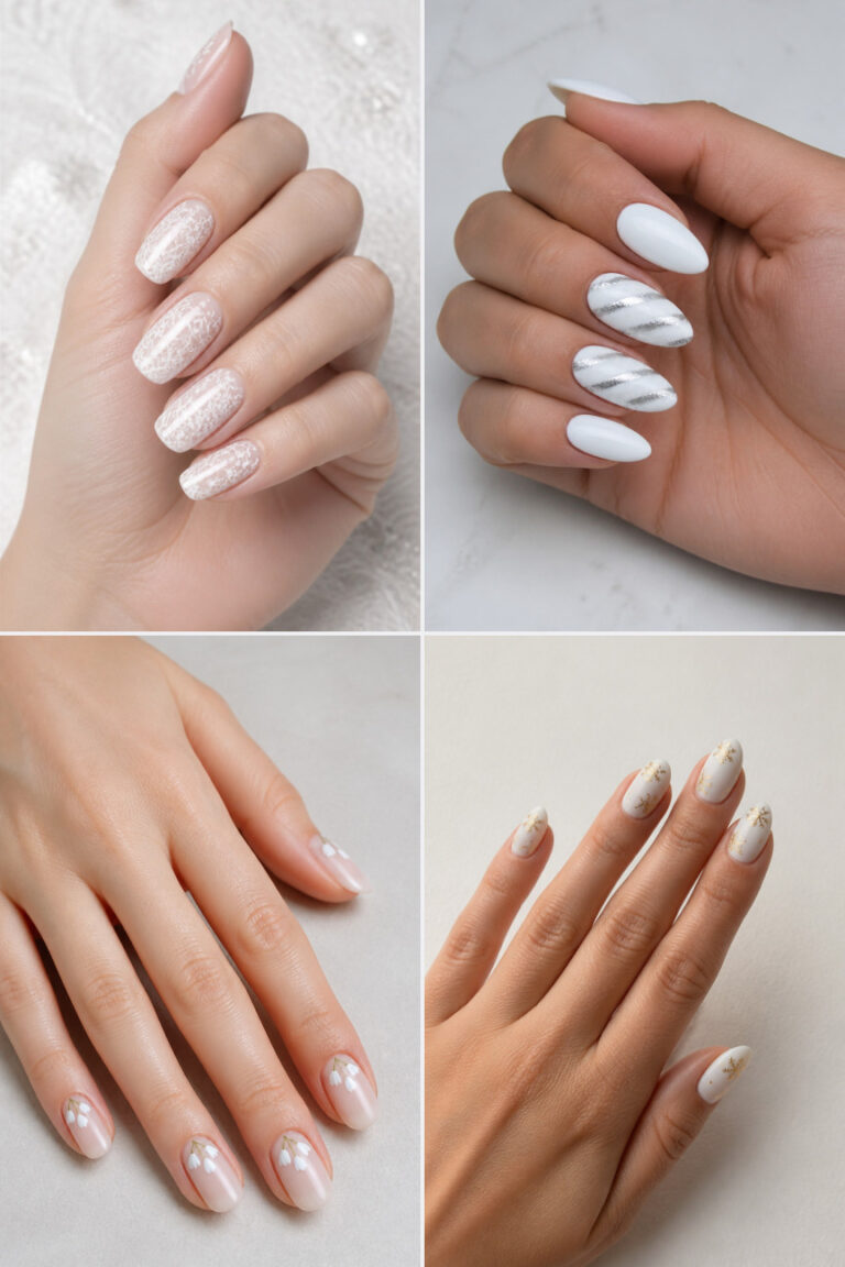 15 White Christmas Nail Designs