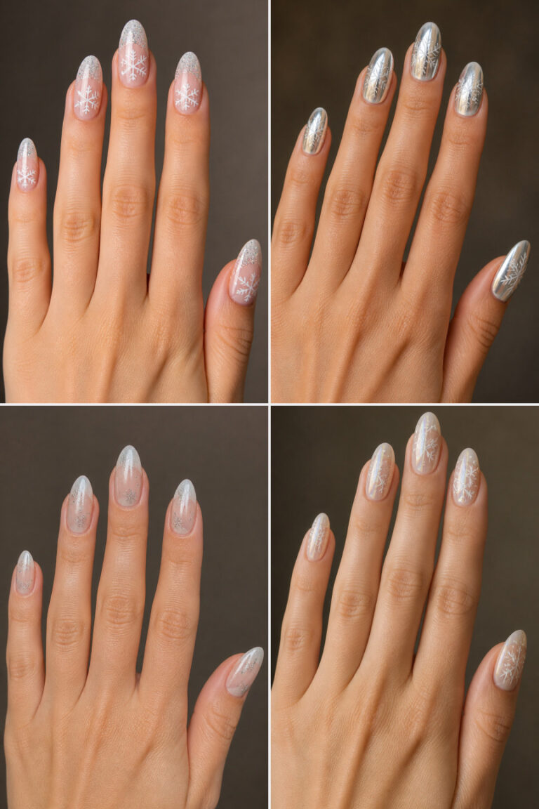 15 White Snowflake Nail Designs