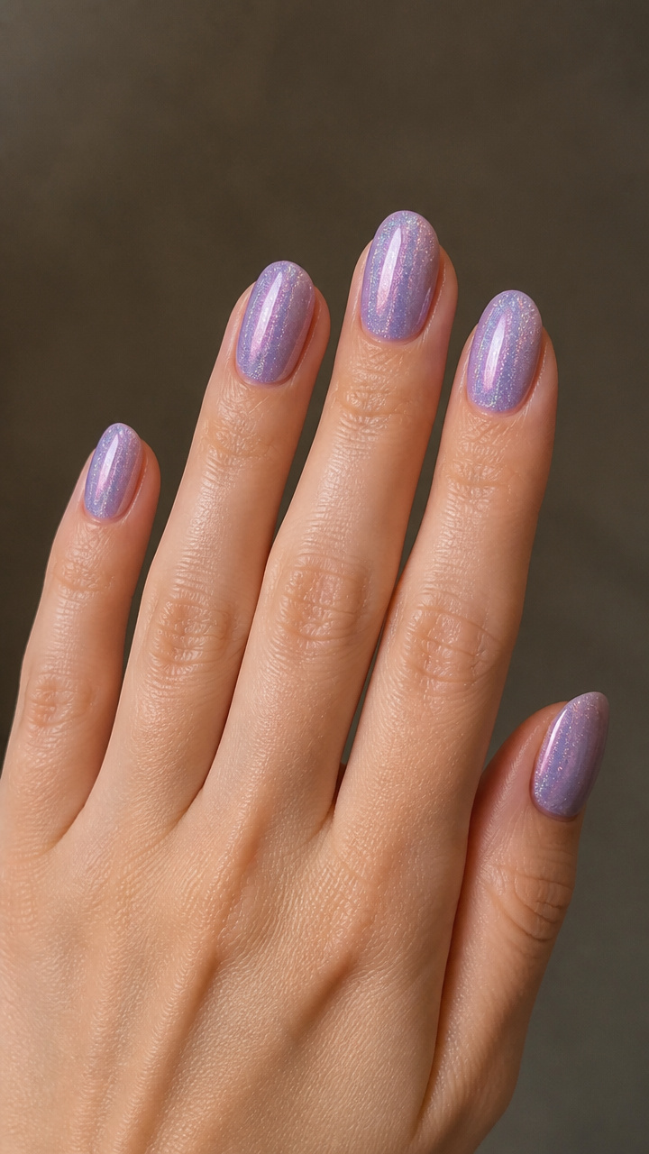 Frozen Lilac with Holographic Micro-Glitter