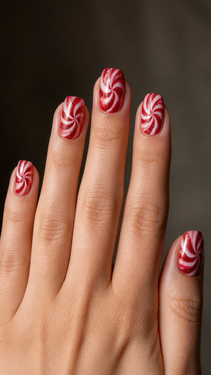 Peppermint Swirl with Dual Magnetic Patterns