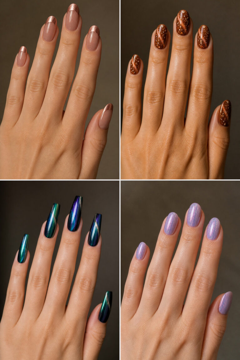 15 Winter Cat Eye Nail Ideas