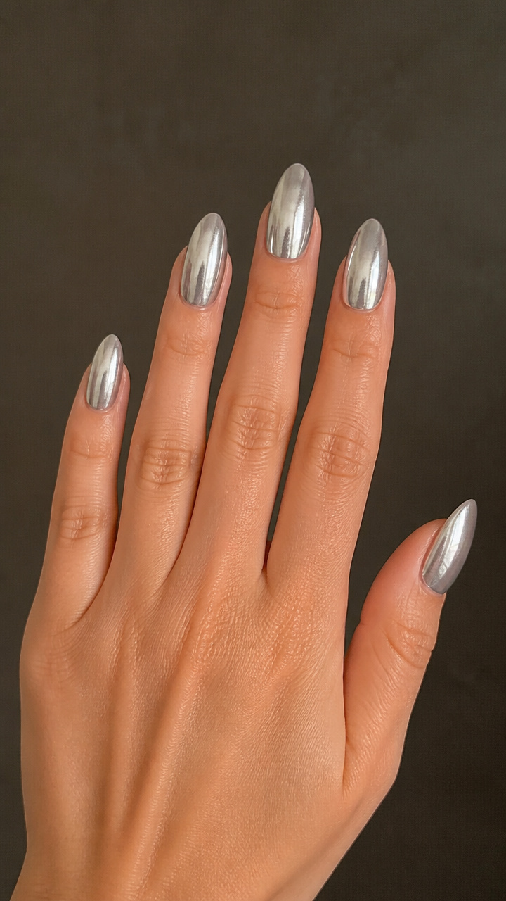 Frosted Silver Almond with Icy Glaze