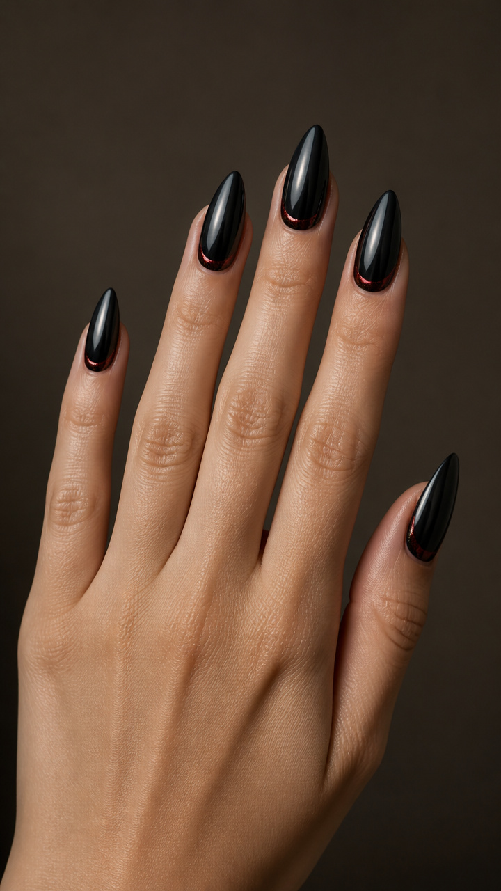 Black Chrome with Hidden Red Foil Liner