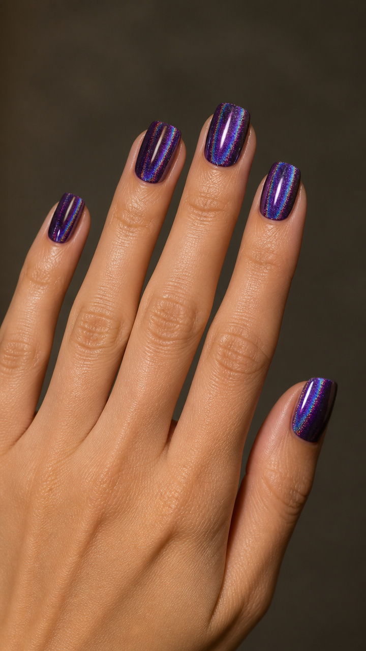 Amethyst Holographic Chrome