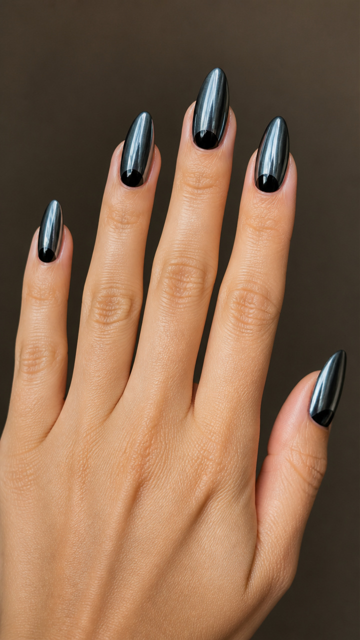 Charcoal Gray Chrome with Glossy Black Accents