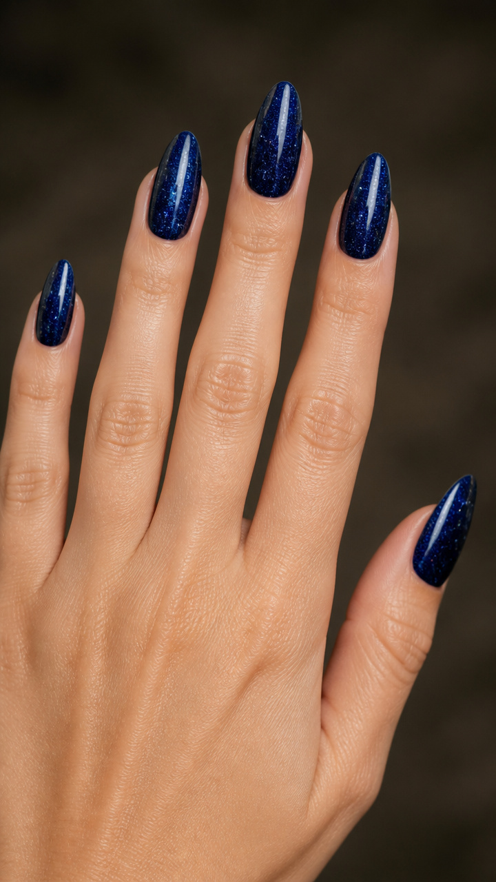 Midnight Blue Chrome with Starfield Glitter