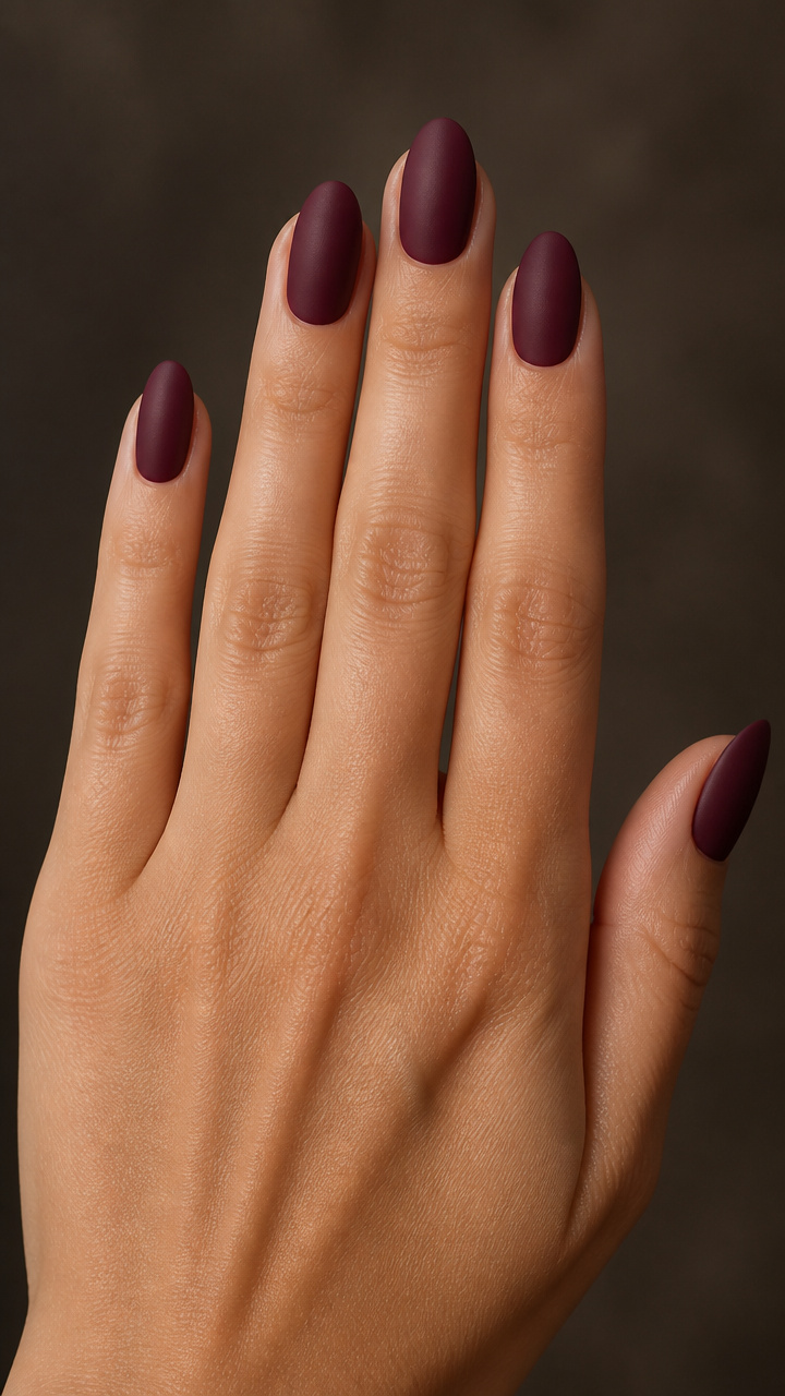 Plum Wine Hues with Matte Top Coat