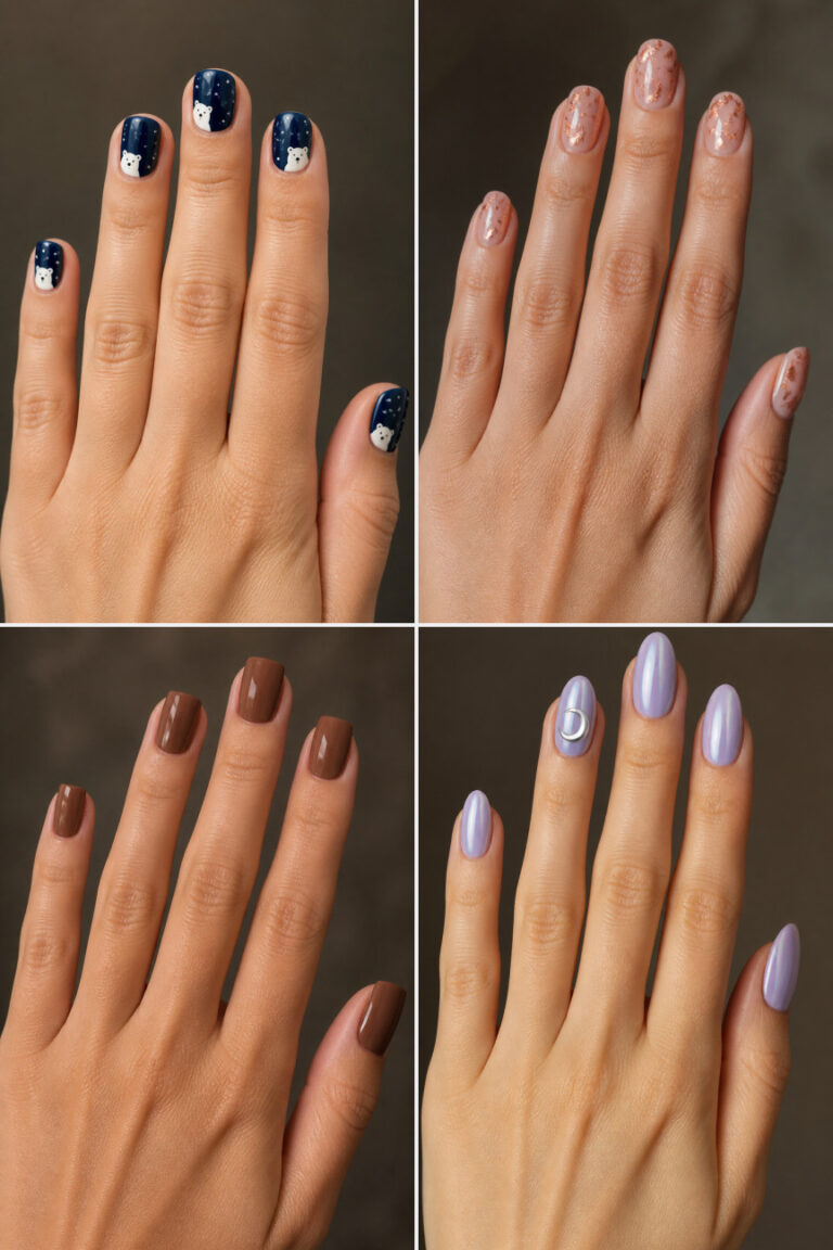 15 Winter Gel Nails for Short Nails