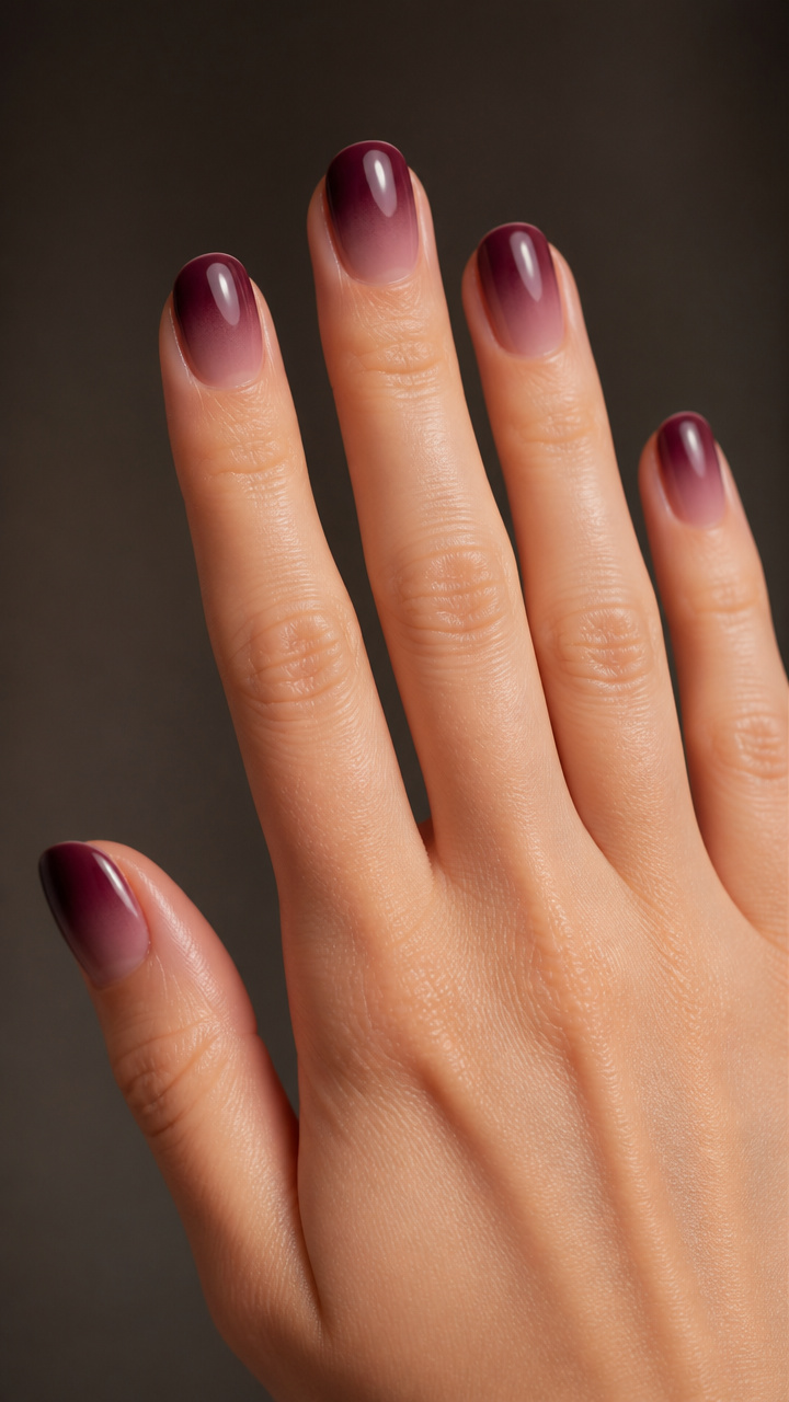 Smoked Plum Ombré with Glossy Finish
