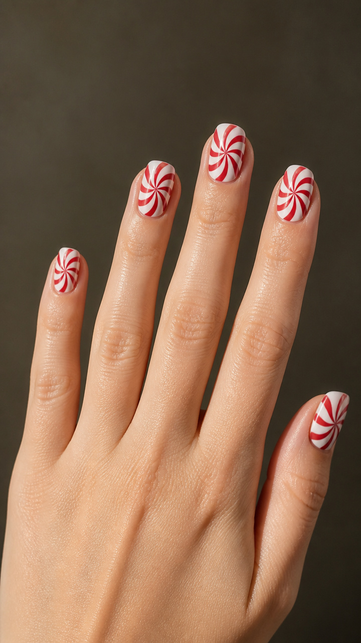 Candy Cane Stripes on Frosted White