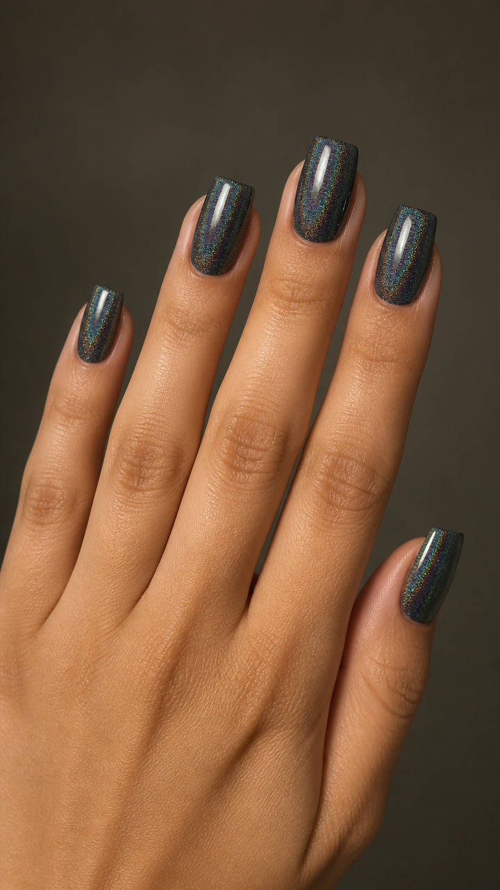 Charcoal Holographic Shimmer