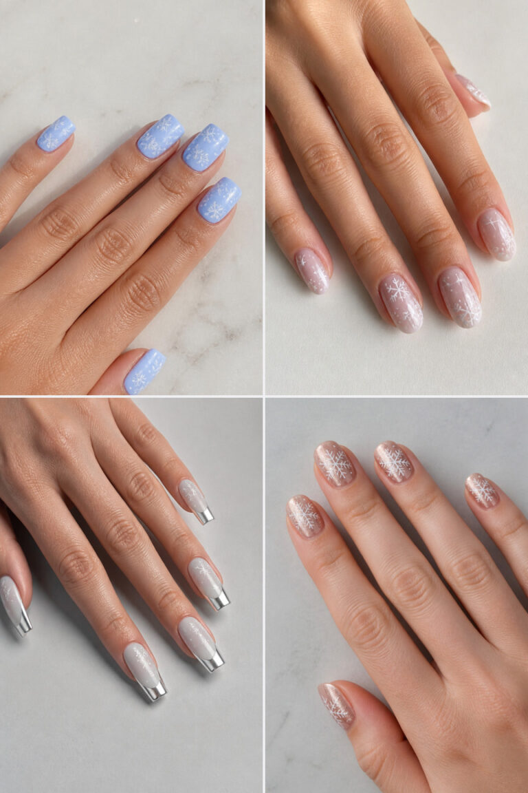 16 White Snowflake Nail Ideas