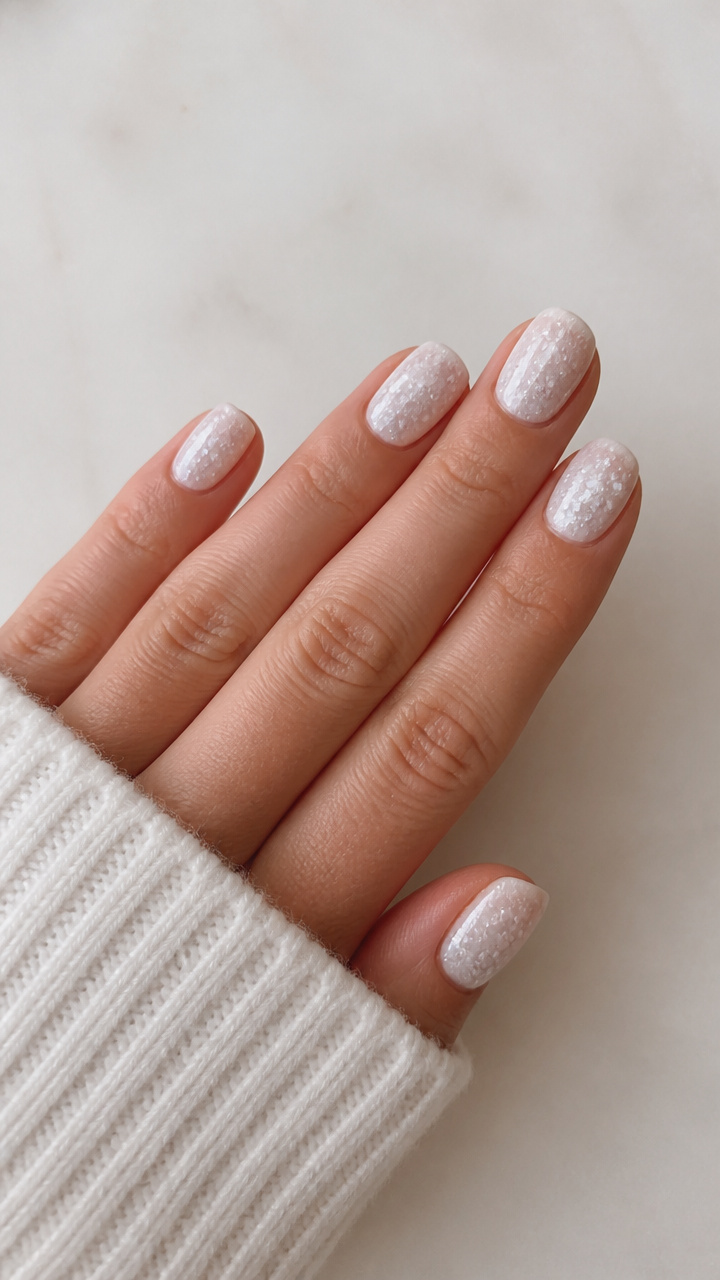 Chunky Glitter White Snowfall Effect