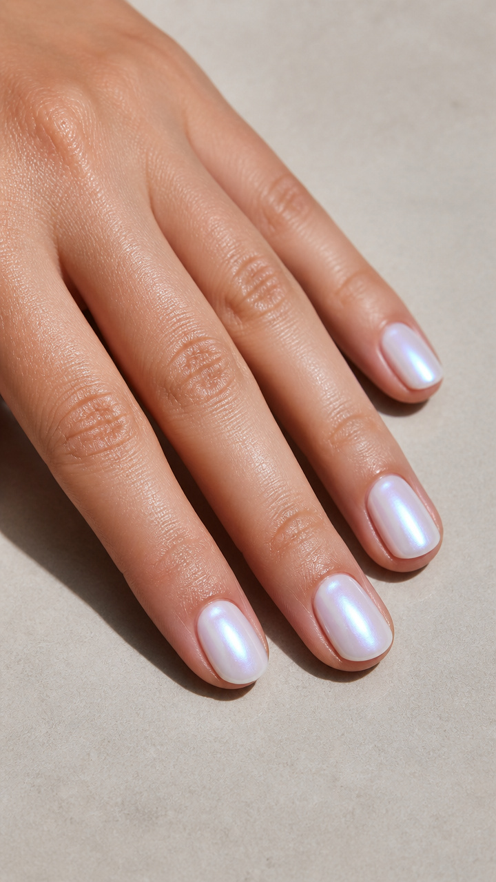 Glazed Donut White with Iridescent Shift