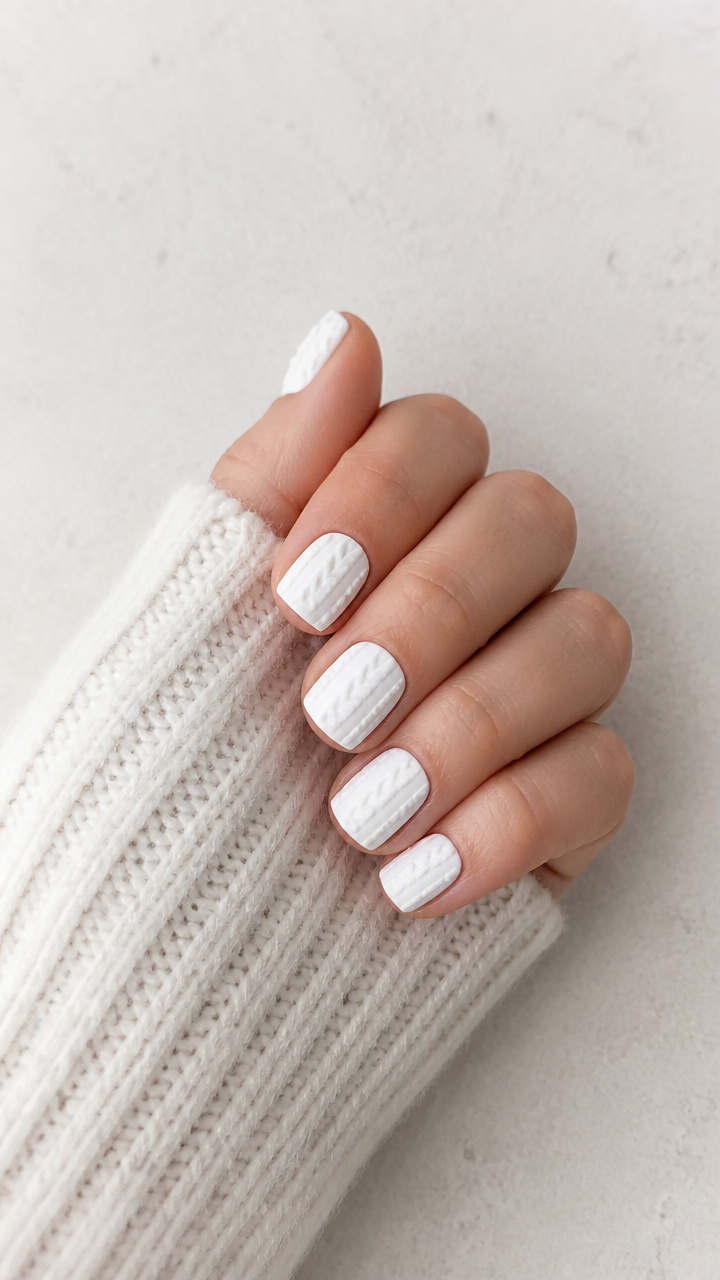 White Knitted Sweater Pattern